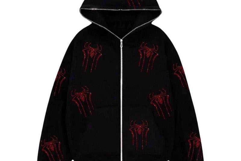 Full zip spiderman hoodie