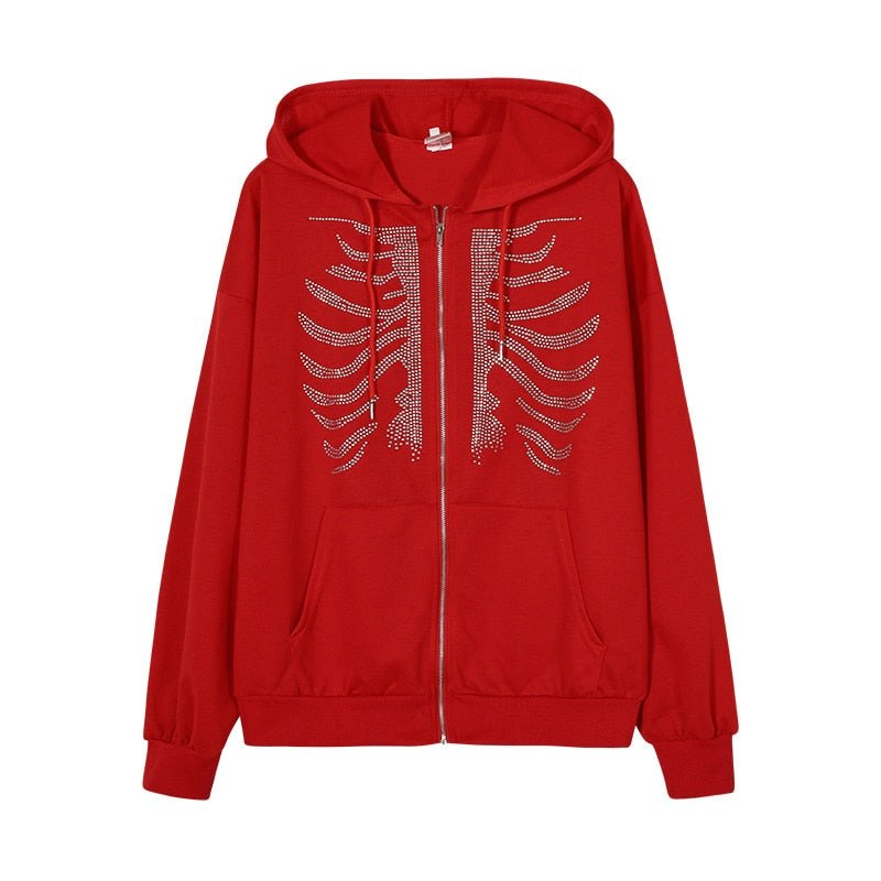 Urban Skeleton Zip Up Hoodie Urban Uniq