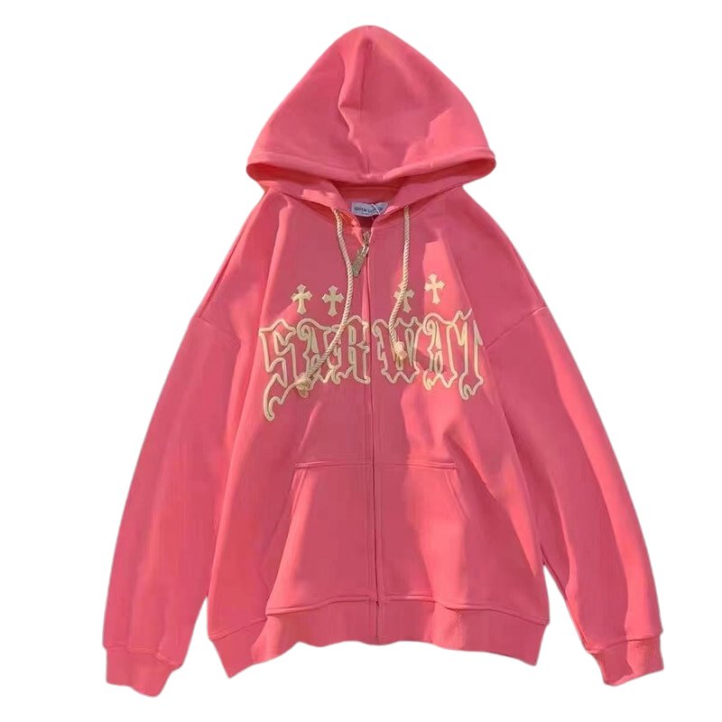 Sarwat Cross Zip-Up Hoodie